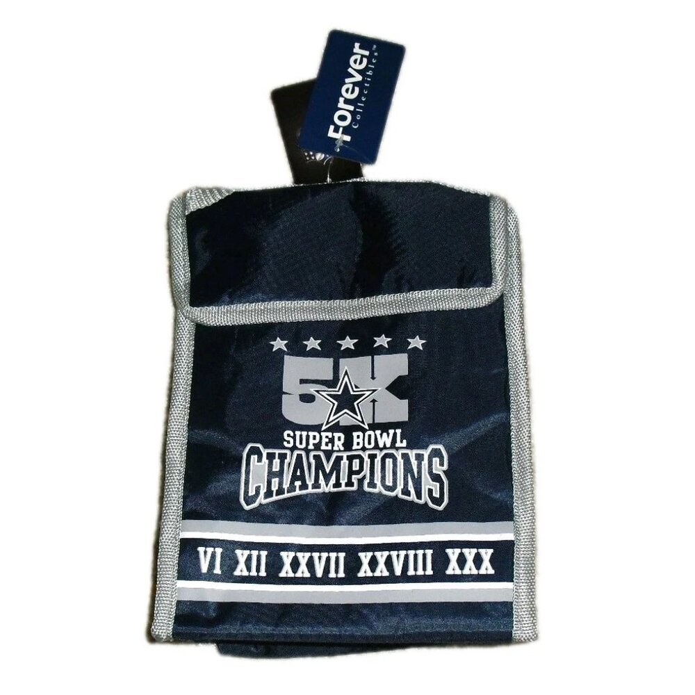 Dallas Cowboys 5x Super Bowl Champions Insulated Lunch Bag Lunch Box New Nfl